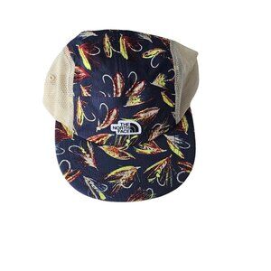The North Face Class V Camp Hat/Cap Navy Fly Fishing Lure One Size Buckle Back